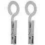 uxcell Laundry Hook Clips Windproof Hanger Buckle 26mm I.D Loaded Clothespin, PP for Clothes Drying Picture Hanging Grey 2pcs