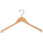 Amber Home Solid Gugertree Wooden Shirt and Dress Clothes Hangers with Chrome Hook 10 Pack (Natural)