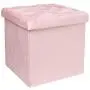 B FSOBEIIALEO Storage Ottoman Cube, Velvet Tufted Folding Ottomans with Lid, Footstool Rest Padded Seat for Bedroom (Pink, Medium) B FSOBEIIALEO Storage Ottoman Cube, Velvet Tufted Folding Ottomans with Lid, Footstool Rest Padded Seat for Bedroom (Pink, Medium)