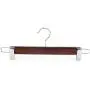 Household Wood Pants Clip - Seamless Pants Hanging Clothing Store Wooden Clothes Rack,Wooden Pant Skirt Hangers with 2-Adjustable Clips,B,50pcs