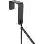 Magicfly Over The Door Closet Rod, Heavy-Duty Over The Door Hanger Rack with Hanging Bar for Coat, Towels Holder, Freshly Ironed Clothes, Black