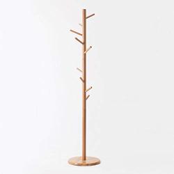 XZSAW Floor Standing Hat and Coat Coat Rack Clothes Hat Tree Retro Wood Hanger Floor Hanger Coat Rack Bedroom Simple Clothes Shelf Disassembly Simple Modern Single Rod (Color : Style A)