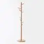 XZSAW Floor Standing Hat and Coat Coat Rack Clothes Hat Tree Retro Wood Hanger Floor Hanger Coat Rack Bedroom Simple Clothes Shelf Disassembly Simple Modern Single Rod (Color : Style A)
