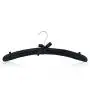 HANGERWORLD 10 Black 17inch Satin Padded Top Coat Clothes Garment Dress Hangers with Buttons HANGERWORLD 10 Black 17inch Satin Padded Top Coat Clothes Garment Dress Hangers with Buttons