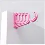 Door Hanging Foldable Clothes Hanger Drying Rack 5 Hole Hanger Suit Bathroom Door Clothing Tie Organizer 10pcs Random Color