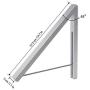KIPB Alumimum Wall Adjustable Clothes Hanger Rack Bracket Silver Cloth Storage Hangers for Laundry Organization Closet Storage System