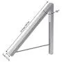 KIPB Alumimum Wall Adjustable Clothes Hanger Rack Bracket Silver Cloth Storage Hangers for Laundry Organization Closet Storage System KIPB Alumimum Wall Adjustable Clothes Hanger Rack Bracket Silver Cloth Storage Hangers for Laundry Organization Closet Storage System