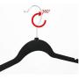 20pcs Non-Slip Flocked Velvet Huggable Hangers Clothes Hangers Shirts Sweaters Dress Hanger Hook Drying Rack