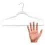 NEW EXCLUSIVE INNOVATION by Closet Complete: COMPLETELY CLEAR, Space Saving, INVISIBLE HANGERS, Ultra-Thin ACRYLIC HANGERS, CHROME Hooks, Set of 10