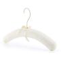 HANGERWORLD 3 Cream 15.7inch Cotton Padded Cushioned Top Garment Coat Hangers with Embroidered Floral Detail HANGERWORLD 3 Cream 15.7inch Cotton Padded Cushioned Top Garment Coat Hangers with Embroidered Floral Detail