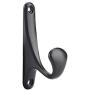 FTVOGUE Metal Hooks, Utility Modern Wall Mounted Coat Hook Bathroom Cloakroom Closet Clothes Rack Space Saver Hanger (Matte Black)