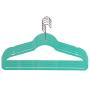 Velvet Hangers with Accessory Bar - For Shirts, Dresses, and Delicate Clothing - Non-Slip Velvety Smooth Texture - Slim Space Saving Design- sea foam green- 50 Pack - 17.5 x 0.2 x 9.5 Inches