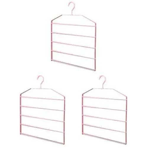 HJYPYJ Space Saving Trousers Hangers,5 Layers Multifunction Magic Pants Hangers, Household Aluminum Anti-Slip Magic Clothes Hangers/Rose Gold / 3 Pcs HJYPYJ Space Saving Trousers Hangers,5 Layers Multifunction Magic Pants Hangers, Household Aluminum Anti-Slip Magic Clothes Hangers/Rose Gold / 3 Pcs