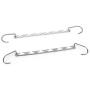 Clothes Hanger Multifunctional Space Saving Clothes Hanger with Hook Magic 6Hole Cloth Closet Organizer Iron Clothes Drying Rack(5 Pieces/Lot)