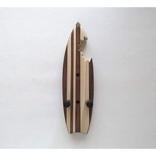 Ukulele Wall Mount Hanger, Mini Shark Bite Surfboard, Tropical Instrument holder