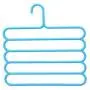 10pcs Random Color Multi-Purpose Clothes Hanger Practical 5 Layers Pants Hanger Scarf Tie Rack Space Saving Clothes Hanger Home Organizer
