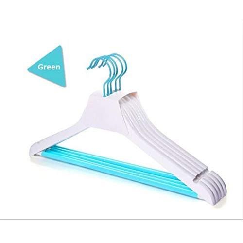 KIPB 10 Pieces/Many White Wooden Suit Hangers, Pants Racks, Beautiful Colored Clothes, Mens Shirt Hangers Green KIPB 10 Pieces/Many White Wooden Suit Hangers, Pants Racks, Beautiful Colored Clothes, Mens Shirt Hangers Green