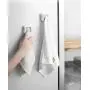 Calin 3Pcs Cupboard Towel Hook Kitchen Towel Holder Free Opening Dish Towel Rack Rag Hooks Adhesive Towel Hook Tea Towel Hook