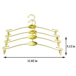 Loghot 10PCS Metal Underwear Rack Durable Bra Pants Clothes Hangers Hook with Non Slip Clips for Lingerie Shop Display (Gold, black, rose gold)