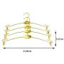 Loghot 10PCS Metal Underwear Rack Durable Bra Pants Clothes Hangers Hook with Non Slip Clips for Lingerie Shop Display (Gold, black, rose gold)