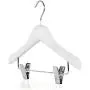 HANGERWORLD 30 White Wooden 11.8inch Kids Coat Clothes Garment Top Clip Hangers Closet Set Baby Toddler HANGERWORLD 30 White Wooden 11.8inch Kids Coat Clothes Garment Top Clip Hangers Closet Set Baby Toddler