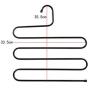 5pcs Random Color Metal Clothes Hanger 5 Tiers Hanger for Clothes Saves Space Clothes Storage Hanging Hanger for Pants Belt Tie Adult