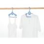 Liyes Plastic Hangers, Dry Wet Clothes Clothes Tree, Telescopic Durable Hanger Space-Saving Clothes Stand with Non-Slip Pads Adjustable Cushion Clips for Coat, Jacket, Dress, Shirt (Blue)