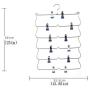 Pants Hangers 6 in 1 Folding Adjustable Rack for Closet Organization Multi-Purpose Non-Slip Space Saving Storage Stackable Closet Organizer(Pack of 2/5)