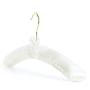 HANGERWORLD 4 Ivory 17inch Satin Padded Top Garment Bridal Wedding Clothes Coat Hangers