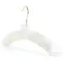 HANGERWORLD 10 Pale Ivory 17inch Satin Padded Top Coat Clothes Wedding Garment Dress Hangers
