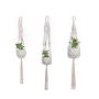Flosky 3pcs/Set Macrame Plant Hanger Pot Holder Indoor Outdoor Rope Hanging Basket Home