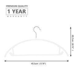 MIZGI Premium Velvet Hangers (Pack of 30) Heavyduty- Non Slip No Shoulder Bump Suit Hangers - Chrome Hooks,Space Saving Clothes Hangers,Rounded Hangers for Coat,Sweater,Jackets,Pants,Shirts (White)