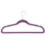 Eduton Black/Purple Velvet Non-Slip Thin Clothes Clothing Hangers Space Saving Closet Storage Helper Household (Black)