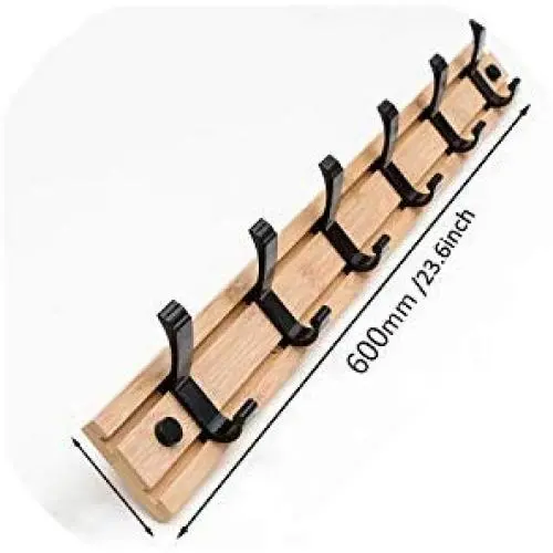 w-boll Nordic Fashion Style Bedroom Furniture Coat Rack Clothes Hanger Hooks Living Room Closet Wooden Hat Racks Coat Hanger Wall Hook,Wood 6 Hooks,China