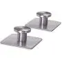 Sanibay Stainless Steel Adhesive Hooks Brushed Nickel Finish Bag Hat Clothes Hangers Towel Hooks Wall Stick Hooks for Bathroom Bedroom Kitchen (4 Pieces) Sanibay Stainless Steel Adhesive Hooks Brushed Nickel Finish Bag Hat Clothes Hangers Towel Hooks Wall Stick Hooks for Bathroom Bedroom Kitchen (4 Pieces)
