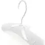 HANGERWORLD 3 White 15.7inch Cotton Padded Cushioned Top Garment Coat Hangers with Embroidered Floral Detail