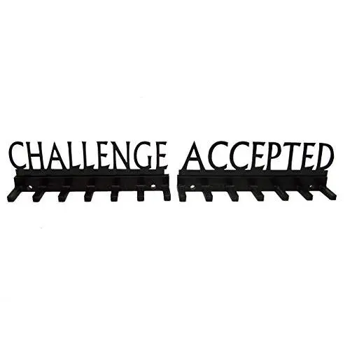 Plastic Challenge Accepted Race Medal Holder Medal Display Wall Decor Plastic Challenge Accepted Race Medal Holder Medal Display Wall Decor