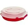 Homz Holiday Wreath Plastic Storage Boxes with Clear Lid (up to 24-Inch Diameter), Red (3-Pack)