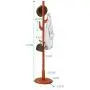 LYQZ Hat and Clothes Hanger Stand, Wooden 6 Hooks Coat Rack Bags and Scarf Holder for Foyer Entryway 174cm(H) LYQZ Hat and Clothes Hanger Stand, Wooden 6 Hooks Coat Rack Bags and Scarf Holder for Foyer Entryway 174cm(H)