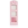 Guidecraft See and Store Dress-up Center ? Pink: Pretend Play Costume Storage Wardrobe for Kids with Mirror & Shelves, Armoire with Bottom Tray, Toddlers Room Furniture