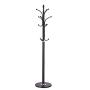 LYHOME Coat Rack Multi-Function Hook Coat Rack Floor Hanger Hangers Bedroom Clothes Rack Clothes Rail Hook Hanger Marble Base Save Space (Color : Black)