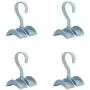 Rotating Handbag Hanger Scarf Organizer Tie and Belt Hanger, 4 Pack Plastic Purse Tie Rack Hanging Closet Organizer holder for Belts,Ties, Bag, Purse,Scarves, Jeans,Clothes Closet Hanger (Blue)