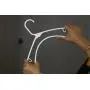 SMART ONYE Pack of 50 Standard Premium Plastic Hangers White (White)