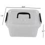 Begale 5 Quart Plastic Small Storage Container, Clear Latch Boxes with Latches, 4-Pack