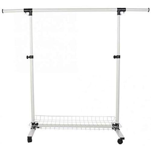 Hanger Wood Adjustable Collapsible Rolling Single Rail Garment Clothes Coat Rack Dryer Hanger Wall Hangers for Clothes