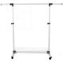 Hanger Wood Adjustable Collapsible Rolling Single Rail Garment Clothes Coat Rack Dryer Hanger Wall Hangers for Clothes