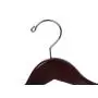 Amber Home Solid Gugertree Shirt and Dress Hangers with Chrome Hook 10 Pack (Walnut)