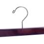 Nature Smile Solid Lotus Wood Deluxe Wooden Pants Hangers Bottom Hanger Jeans Hanger Skirt Hanger with 2-Adjustable Clips Anti-rust Hook Pack of 10 (Walnut)