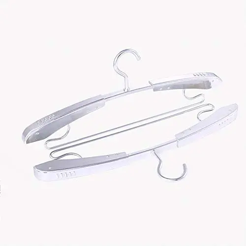 Clothes hanger QFFL Telescopic Hanger Aluminum Alloyhanger 5 Strong Heavy Duty Coat Hangers for Suit, Trouser Etc Garment Gold, Silver,410x178mm/16.1x70 Inch Hangers (Color : Silver) Clothes hanger QFFL Telescopic Hanger Aluminum Alloyhanger 5 Strong Heavy Duty Coat Hangers for Suit, Trouser Etc Garment Gold, Silver,410x178mm/16.1x70 Inch Hangers (Color : Silver)
