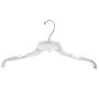 NAHANCO 98800 Plastic Shirt Dress Hanger with a Coordinate Connector, Heavy Weight, 17", Clear (Bulk Pack of 100)